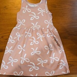 Charming Pink Bow Kids Dress